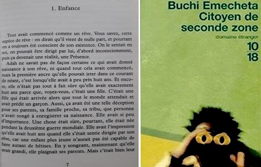 Incipit : Citoyen de seconde zone de Buchi Emecheta