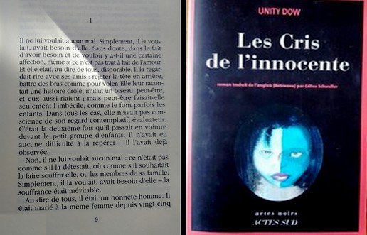 Incipit : Les cris de l’innocente par Unity Dow