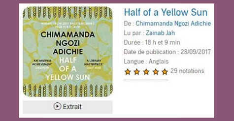 jifa bookclub  journee mondiale voix six livres  chimamanda ngozi adichie half yellow sun zainab jah
