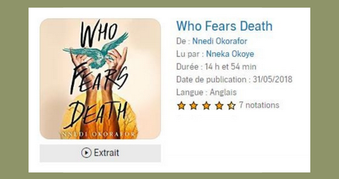 jifa bookclub  journee mondiale voix nnedi okorafor who fears death nneka okoye
