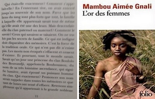 Incipit : L’or des femmes de  Mambou Aimée Gnali
