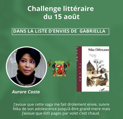 [Challenge 15 août] Aurore Costa : Nika l’Africaine
